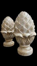 sculptuur, Coppia di pigne - 25 cm - marmerstof, Antiek en Kunst