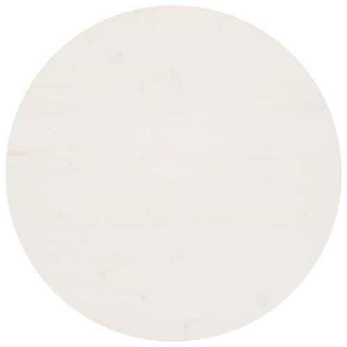 vidaXL Tafelblad Ø80x2,5 cm massief grenenhout wit, Huis en Inrichting, Tafelonderdelen, Nieuw, Verzenden