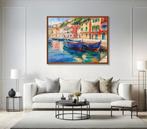 Lavinia Hrimiuc - Picturesque Port • NO Reserve, Antiek en Kunst, Kunst | Schilderijen | Modern
