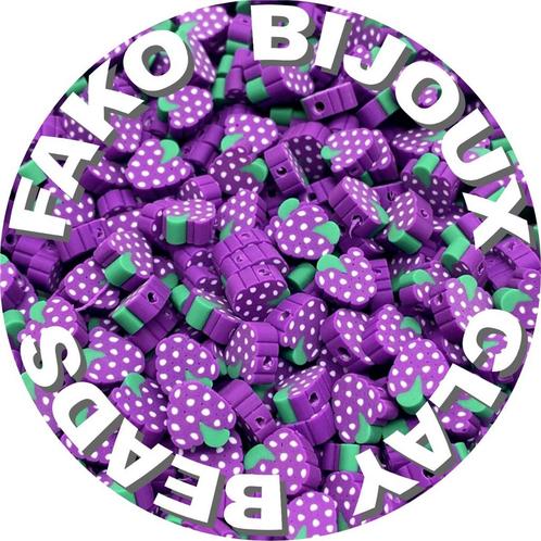 Fako Bijoux® - Klei Kralen Druiven Paars - Figuurkralen -, Hobby en Vrije tijd, Kralen en Sieraden maken, Verzenden