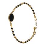 Armband - 18 karaat Geel goud Onyx, Nieuw