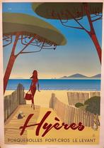 Monsieur Z - Affiche de Tourisme Hyères - La Plage des, Antiek en Kunst