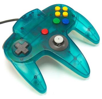 Nintendo 64 Controller Aqua Blue Origineel (N64 Accessoires), Ophalen of Verzenden