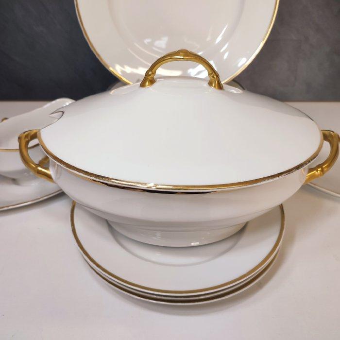 Tafelservies (12) - Porselein uit LIMOGES - lijst en, Antiek en Kunst, Antiek | Meubels | Tafels