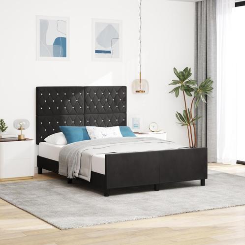 vidaXL Bed Frame Zwart 160x200 cm Velvet, Huis en Inrichting, Slaapkamer | Bedden, Nieuw, Verzenden