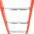 Gebruikte Enkel rechte ladder 10 treden, Doe-het-zelf en Bouw, Ladders en Trappen, Ophalen of Verzenden, Gebruikt