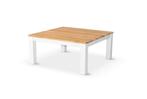 Suns Malmo aluminium loungetafel met teak blad 76 x 76 cm, Tuin en Terras, Tuinsets en Loungesets, Nieuw