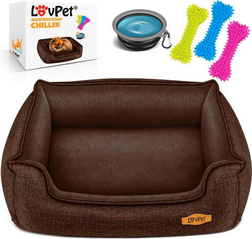 LovPet® Hondenbed - Hondenmand - 70x55x21cm - M - Bruin, Dieren en Toebehoren, Overige Dieren-accessoires, Verzenden