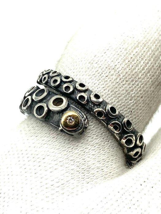 Zonder minimumprijs - Ale Jewels - Ring Zilver Diamant, Handtassen en Accessoires, Ringen