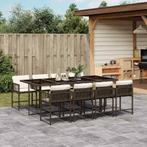 vidaXL 9-delige Tuinset met kussens poly rattan bruin, Tuin en Terras, Verzenden, Nieuw, Tuinset
