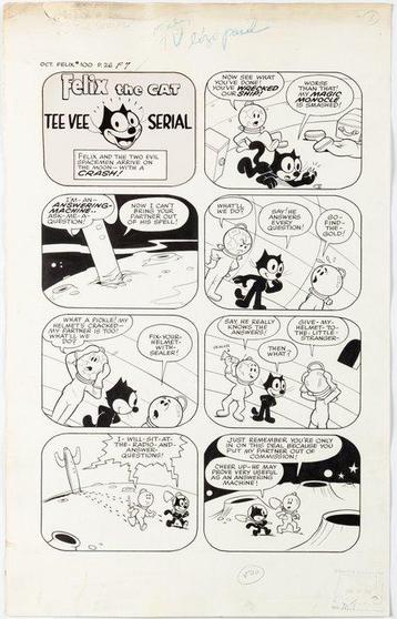 Joe Oriolo - 1 Original page - Pat Sullivans Felix the Cat beschikbaar voor biedingen