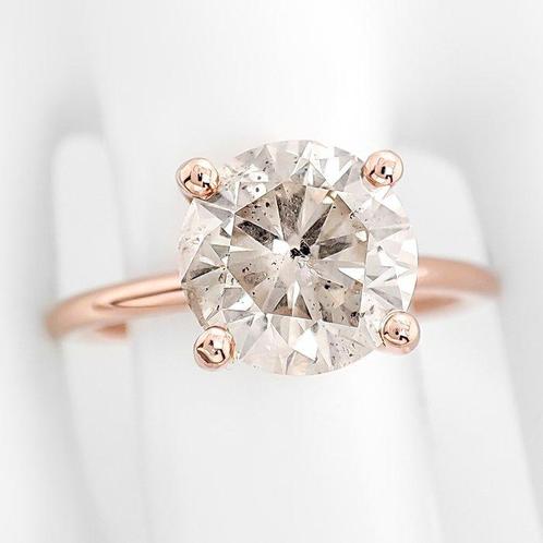 Sans Prix de Réserve - Bague - 14 carats Or rose - 3.00ct., Handtassen en Accessoires, Ringen