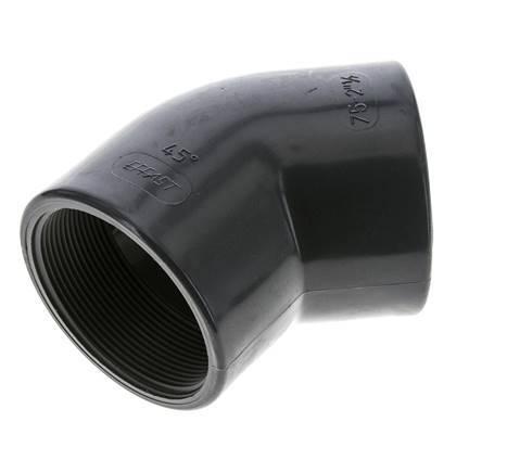 45° L-Koppeling Rp2 1/2 Binnendraad PVC-U 16bar En 1452-3, Doe-het-zelf en Bouw, Overige Doe-Het-Zelf en Bouw, Verzenden