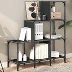 vidaXL Boekenkast 92x30x102 cm bewerkt hout en metaal zwart, Verzenden, Nieuw
