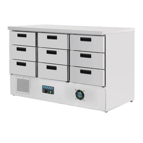 Polar G-serie koelwerkbank met 9 lades 368L, Zakelijke goederen, Horeca | Keukenapparatuur, Koelen en Vriezen, Verzenden