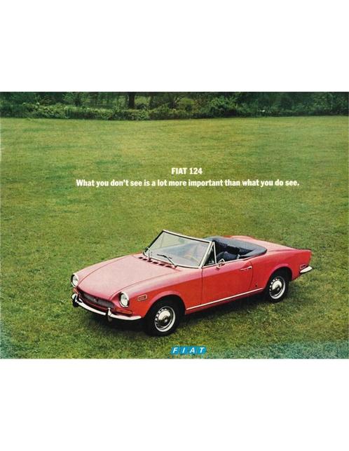 1971 FIAT 124 BROCHURE ENGELS, Boeken, Auto's | Folders en Tijdschriften