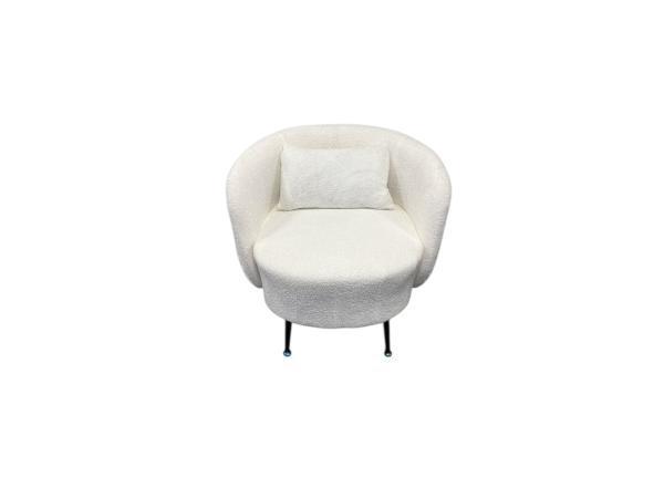 Veiling - Teddy fauteuil rond white, Huis en Inrichting, Fauteuils, Nieuw