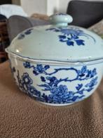 Soupière couverte Chine XVIIIe/XIXe porcelaine bleu blanc, Antiek en Kunst