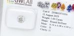 1 pcs Diamant (Natuurlijk) - 1.00 ct - Rond - D (kleurloos), Nieuw