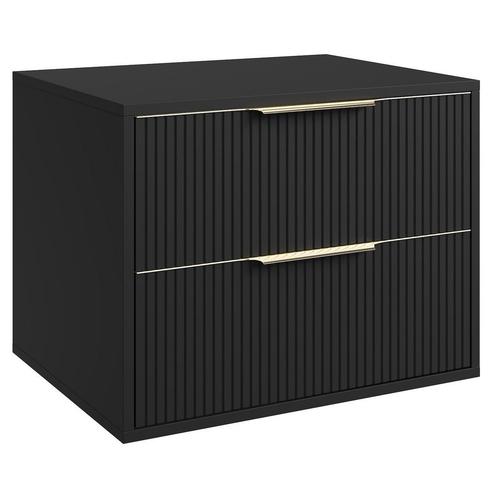 Wastafelkast Rimini 60 cm - Zwart -  Badmeubel met Lades, Huis en Inrichting, Badkamer | Badkamermeubels, Nieuw, Verzenden