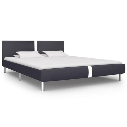 vidaXL Cadre de lit sans matelas noir similicuir 140x200, Huis en Inrichting, Slaapkamer | Bedden, Verzenden