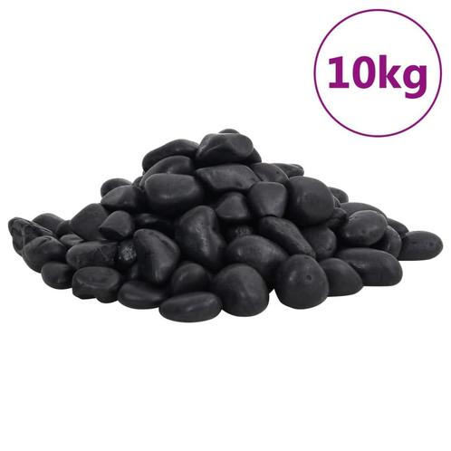 vidaXL Galets polis 10 kg noir 2-5 cm, Animaux & Accessoires, Poissons | Aquariums & Accessoires, Neuf, Envoi