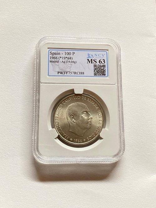 Spanje. Francisco Franco. 100 Pesetas 1966*68 (Zonder, Postzegels en Munten, Munten | Europa | Niet-Euromunten