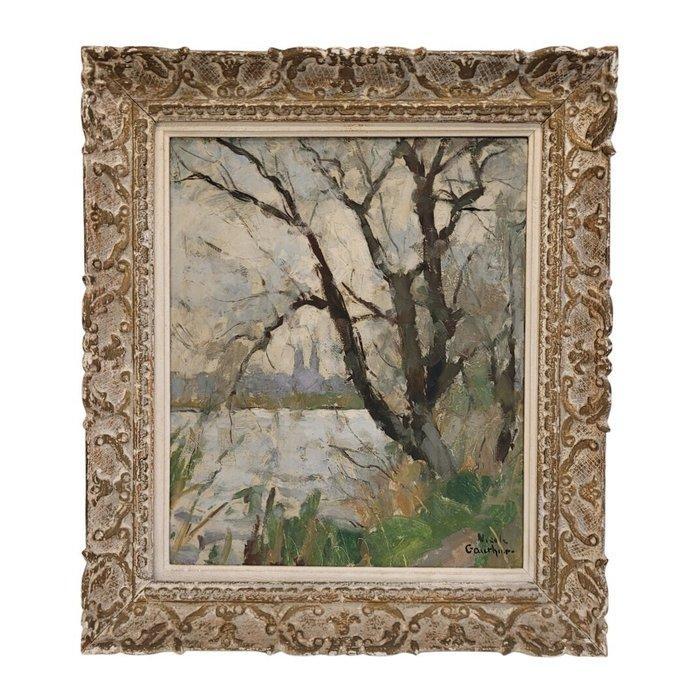 Nicole Gauthier (1905-2001) - Paisaje invernal, Antiek en Kunst, Kunst | Schilderijen | Klassiek