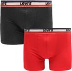 Levis Brief Boxershorts 2-Pack Rood Grijs maat M Heren, Vêtements | Hommes, Verzenden