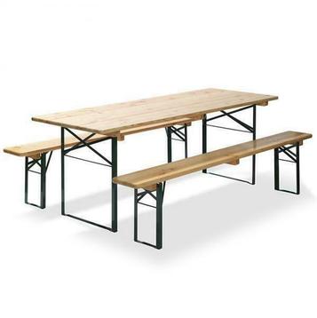 Banc blanc design pour table à manger de jardin - Leuven 280 cm