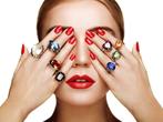 Elke dag meer dan 750 Gouden ringen met edelstenen online!, Handtassen en Accessoires, Goud, Met edelsteen, Ring