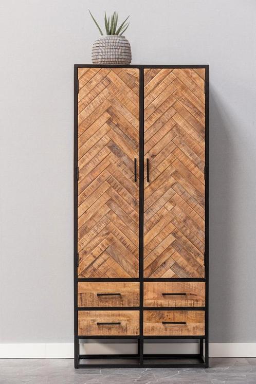 Mangohouten Kast Kjeld 80 cm, Huis en Inrichting, Kasten | Overige, Nieuw, Verzenden