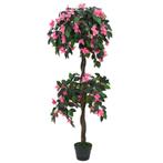 Kunstplant Rododendron 155cm Roze/Groen - OP=OP! Stijlvol..., Verzenden, Nieuw, Binnen
