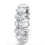 Ring - 14 karaat Witgoud - 6.64ct. tw. Diamant (Lab-grown) -