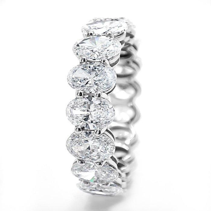 Ring - 14 karaat Witgoud - 6.64ct. tw. Diamant (Lab-grown) -, Bijoux, Sacs & Beauté, Bagues
