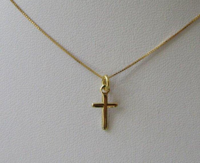 Handmade - Halsketting - 14 karaat Geel goud - Oversteek, Handtassen en Accessoires, Kettingen