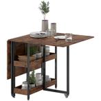 Eettafel - Industriële stijl - Flexibel - Bruin, Huis en Inrichting, Ophalen of Verzenden, Nieuw, Modern