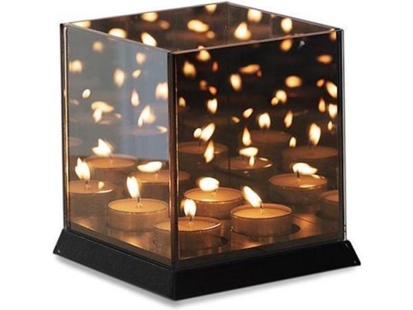 Veiling - Theelicht houder voor 4 waxinelichtjes - Spiegelgl, Huis en Inrichting, Woonaccessoires | Kandelaars en Kaarsen, Nieuw