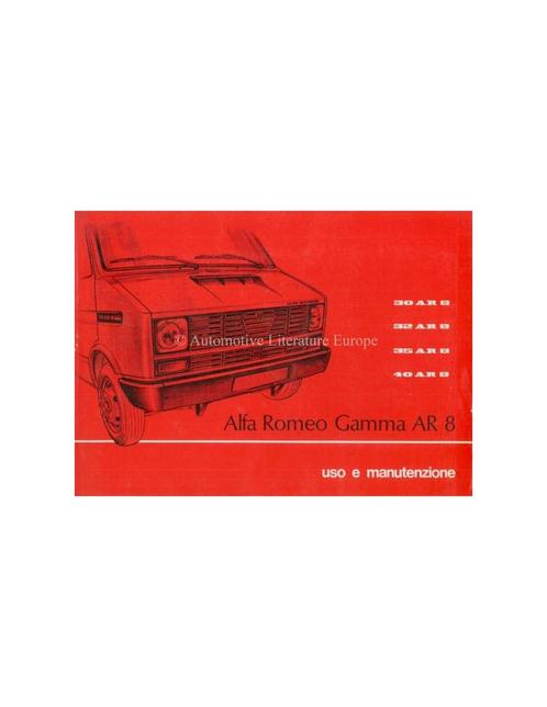 1978 ALFA ROMEO AR 8 INSTRUCTIEBOEKJE, Autos : Divers, Modes d'emploi & Notices d'utilisation