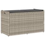 vidaXL Opbergbank met kussen voor buiten 100 cm poly rattan, Tuin en Terras, Verzenden, Nieuw