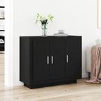 vidaXL Sideboard Zwart Eiken 92x35x75 cm Engineered Wood, Verzenden, Nieuw