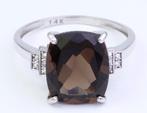 Zonder Minimumprijs - Ring - 14 karaat Witgoud Topaas -, Handtassen en Accessoires, Ringen, Nieuw