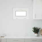 vidaXL Kelderraam RISOR 60x40 cm Kantelbaar 3 Glas wit, Doe-het-zelf en Bouw, Raamkozijnen en Schuifdeuren, Verzenden, Nieuw