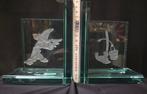 Disney Mickey Fantasia Glass Bookends Limited and Rare - 2, Verzamelen, Nieuw