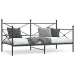 vidaXL Slaapbank zonder matras 107x203 cm staal zwart, Huis en Inrichting, Slaapkamer | Bedden, Verzenden, Nieuw