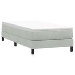 vidaXL Boxspring zonder matras fluweel lichtgrijs 90x210 cm, Verzenden, Nieuw