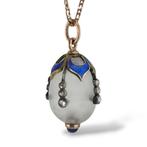 Pendentif - 14 carats Or jaune, Pendentif œuf en or 56k orné