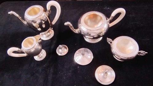 Koffie- en theeservies (4) - .800 zilver, Antiek en Kunst, Antiek | Zilver en Goud