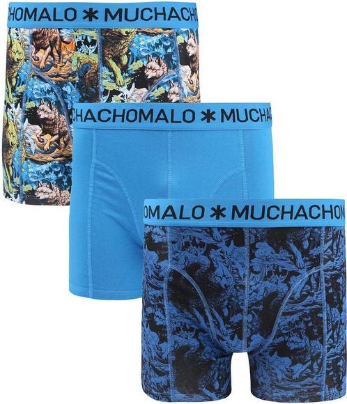 Muchachomalo Boxershorts 3-Pack Wolfy maat S Heren, Kleding | Heren, Ondergoed, Blauw, Boxer, Verzenden