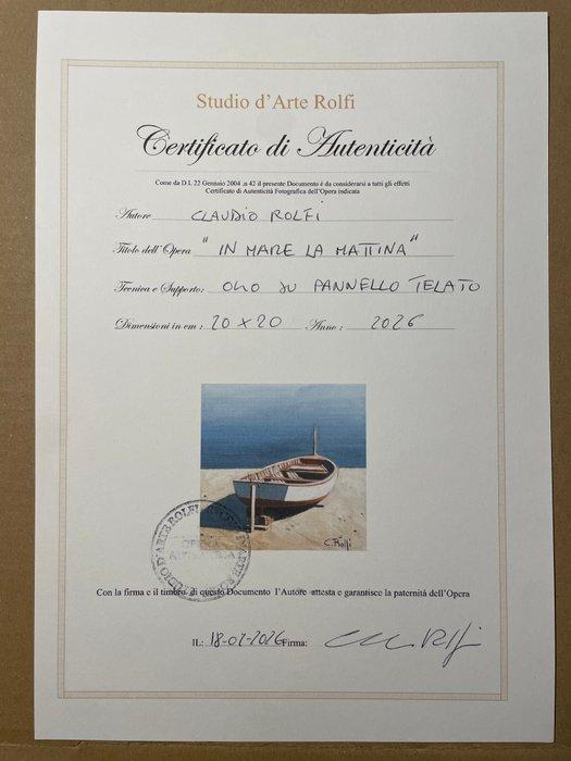 Claudio Rolfi (1960) - In mare la mattina, Antiek en Kunst, Kunst | Schilderijen | Modern